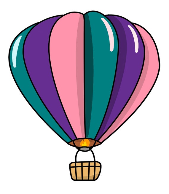 Hot Air Balloon Baby Shower Birthday ~ Edible 2D Fondant Birthday Cake/Cupcake Topper ~ D22927