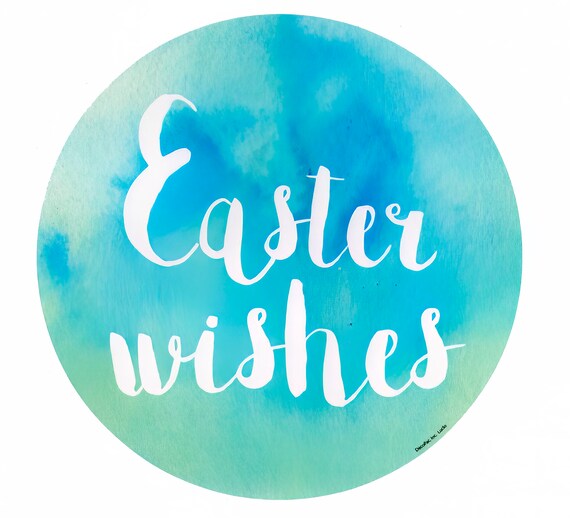 Pastel Easter Wishes ~ Edible 2D Fondant Birthday Cake/Cupcake Topper ~ D22046