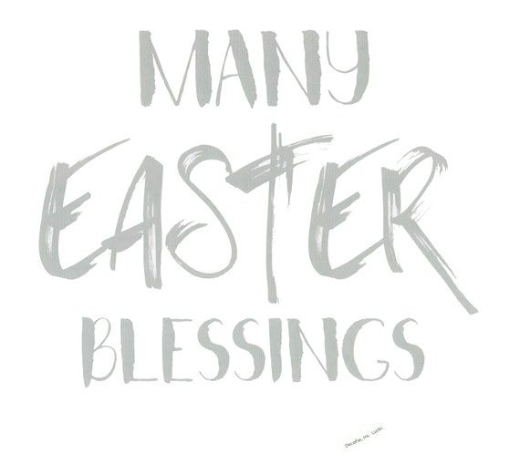 Pastel Many Easter Blessings ~ Edible 2D Fondant Birthday Cake/Cupcake Topper ~ D22044