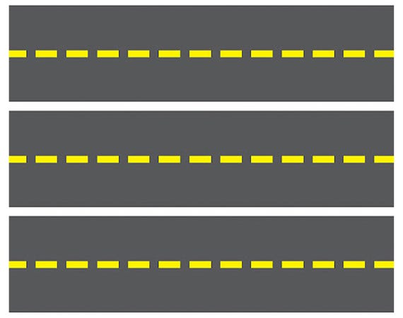 Street Road Lines Grey Background - Edible Cake and Cupcake Topper For Birthday's and Parties! - D24673