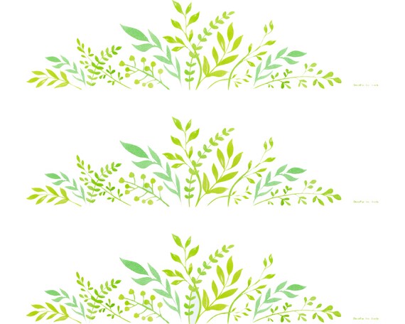 Summer Plants Birthday ~ Edible 2D Fondant Birthday Cake Side Toppers ~ D24104