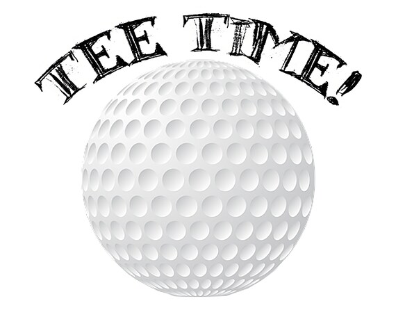 Tee Time! Golf Ball Happy Birthday ~ Edible 2D Fondant Birthday Cake/Cupcake Topper ~ D22753