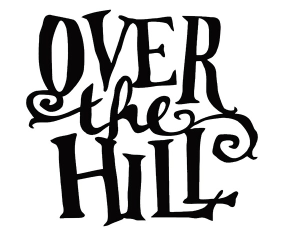 Over The Hill Birthday ~ Edible 2D Fondant Birthday Cake/Cupcake Topper ~ D7720