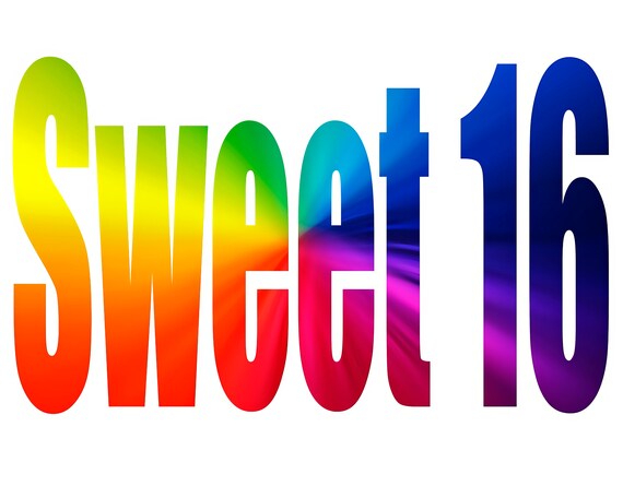 Sweet 16 Birthday ~ Edible 2D Fondant Birthday Cake/Cupcake Topper ~ D21842