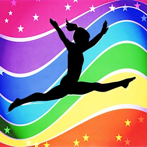 Gymnastics Birthday ~ Edible 2D Fondant Birthday Cake/Cupcake Topper ~ D3075