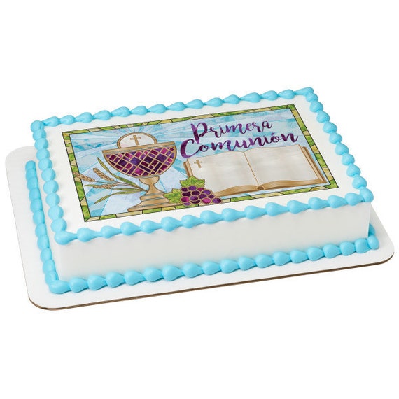 Primera Communion Bible Religious Birthday ~ Edible 2D Fondant Birthday Cake/Cupcake Topper ~ D24092