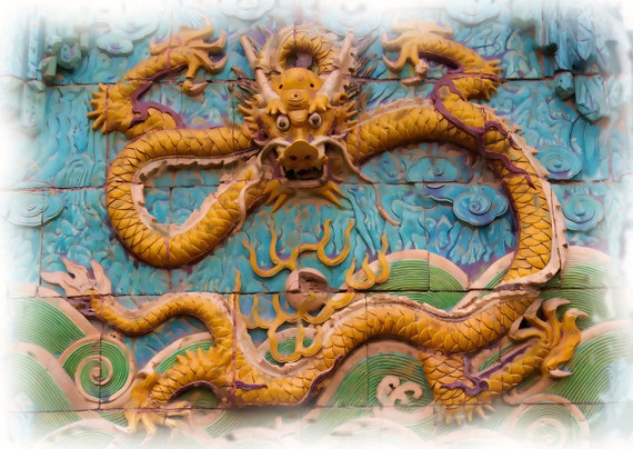 Chinese Dragon Birthday ~ Edible 2D Fondant Birthday Cake/Cupcake Topper ~ D21762