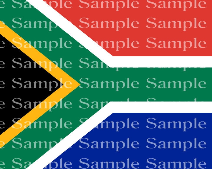 South African Flag Birthday Edible Cake And Cupcake Topper For