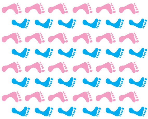 He or She? Gender Reveal Party Baby Shower - Side Strips ~ Edible 2D Fondant Birthday Cake Side Toppers ~ D22099