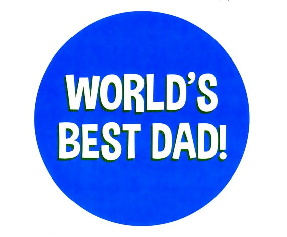 World's Best Dad Father's Day ~ Edible 2D Fondant Birthday Cake/Cupcake Topper ~ D22331