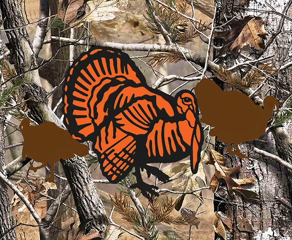 Camo Turkey Hunting Birthday ~ Edible 2D Fondant Birthday Cake/Cupcake Topper ~ D10099