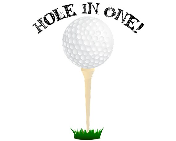 Hole In One Golf Happy Birthday ~ Edible 2D Fondant Birthday Cake/Cupcake Topper ~ D22749