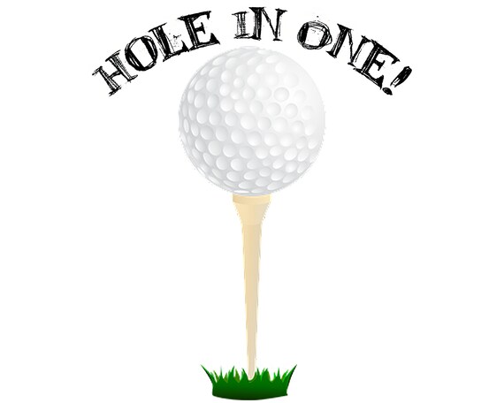 Hole In One Golf Happy Birthday ~ Edible 2D Fondant Birthday Cake/Cupcake Topper ~ D22749