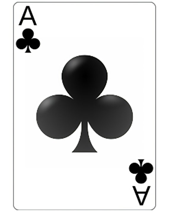 Ace of Clubs Poker Card Las Vegas Casino Birthday ~ Edible 2D Fondant Birthday Cake/Cupcake Topper ~ D21964