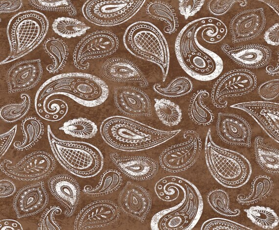 Brown Paisley Design Birthday ~ Edible 2D Fondant Birthday Cake/Cupcake Topper ~ D292