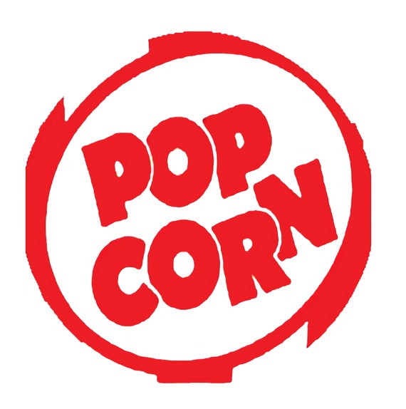 Popcorn Logo Birthday ~ Edible 2D Fondant Birthday Cake/Cupcake Topper ~ D22982
