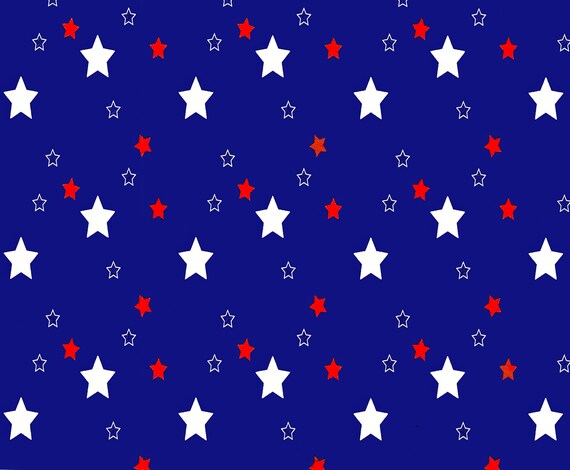 Red White and Blue Patriotic Stars ~ Edible 2D Fondant Birthday Cake/Cupcake Topper ~ D2939