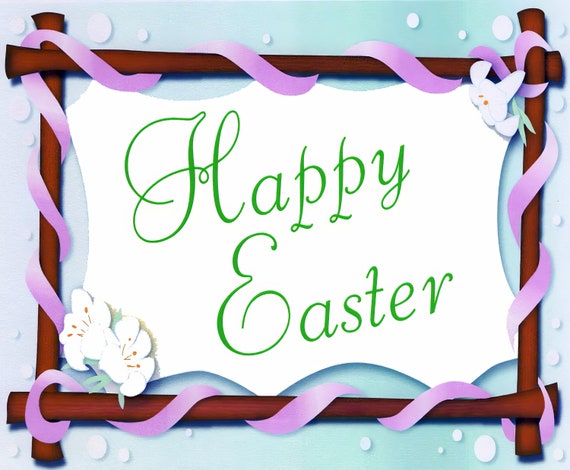 Happy Easter ~ Edible 2D Fondant Birthday Cake/Cupcake Topper ~ D2235