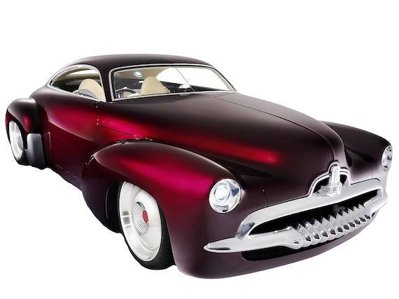 Classic Cars Antique Hot Rod ~ Edible 2D Fondant Birthday Cake/Cupcake Topper ~ D9189
