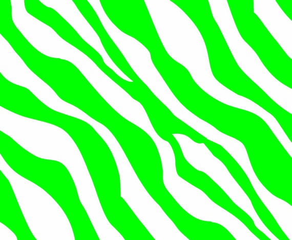 Green Zebra Print - Background Birthday ~ Edible 2D Fondant Birthday Cake/Cupcake Topper ~ D9759