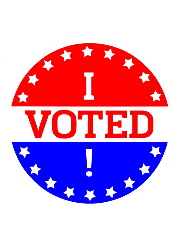 I Voted! ~ Edible 2D Fondant Birthday Cake/Cupcake Topper ~ D389