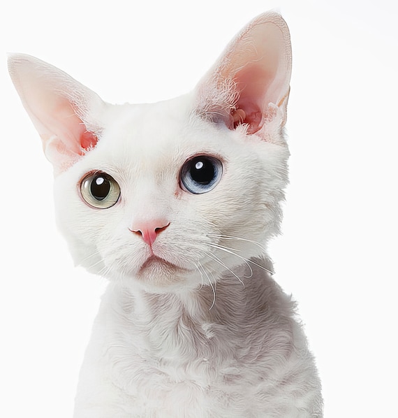Cat - Devon Rex ~ Edible 2D Fondant Birthday Cake/Cupcake Topper ~ D6450