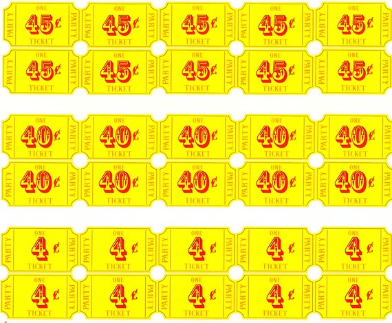 Carnival Tickets Birthday - Side Strips - 2D Edible Fondant Cake Side Toppers - Decorate The Sides of Your Cake! - D24485