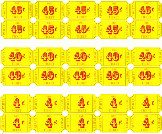 Carnival Tickets Birthday - Side Strips - 2D Edible Fondant Cake Side Toppers - Decorate The Sides of Your Cake! - D24485