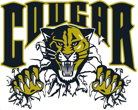 Cougars Mascot Birthday ~ Edible 2D Fondant Birthday Cake/Cupcake Topper ~ D926