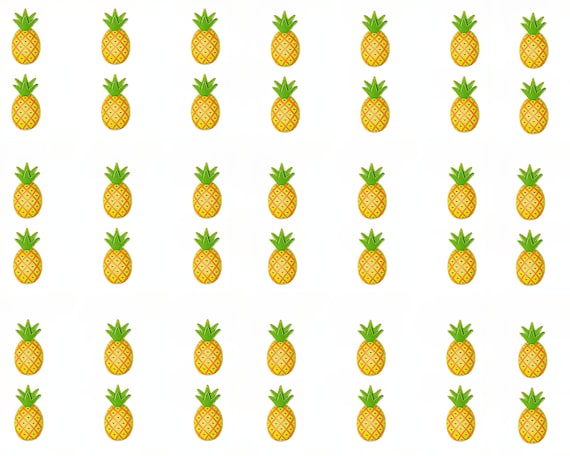Pineapples - Side Strips - Edible 2D Fondant Cake Side Toppers- Decorate The Sides of Your Cake! - D24401