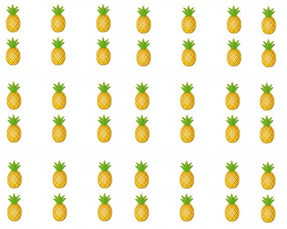 Pineapples - Side Strips - Edible 2D Fondant Cake Side Toppers- Decorate The Sides of Your Cake! - D24401