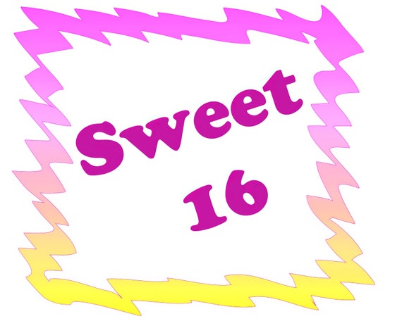 Sweet 16 Birthday ~ Edible 2D Fondant Birthday Cake/Cupcake Topper ~ D21831