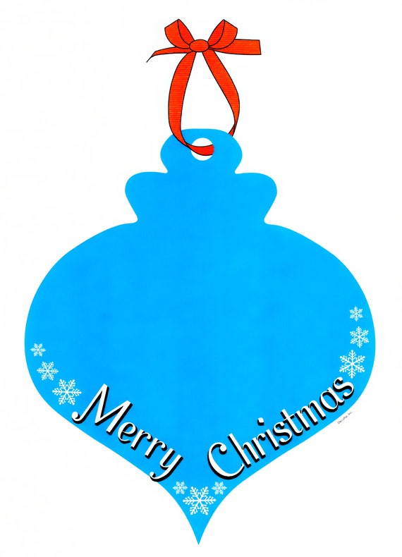 Merry Christmas Ornament ~ Edible 2D Fondant Birthday Cake/Cupcake Topper ~ D21056