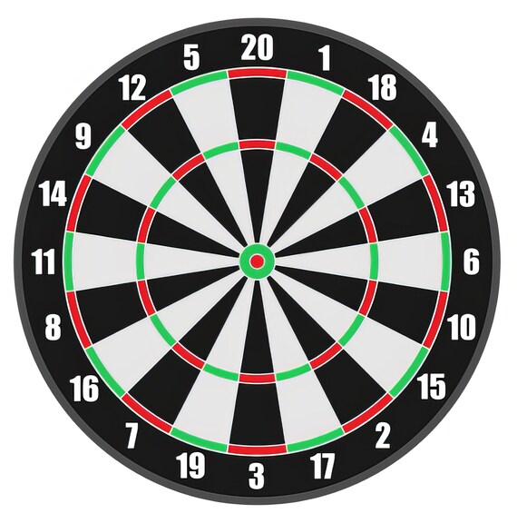 Dart Board Birthday ~ Edible 2D Fondant Birthday Cake/Cupcake Topper ~ D22989