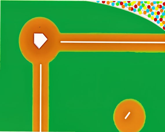 Baseball Diamond ~ Edible 2D Fondant Birthday Cake/Cupcake Topper ~ D20024