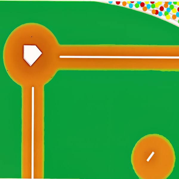 Baseball Diamond ~ Edible 2D Fondant Birthday Cake/Cupcake Topper ~ D20024