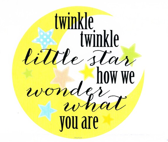 Twinkle Little Star Birthday ~ Edible 2D Fondant Birthday Cake/Cupcake Topper ~ D652