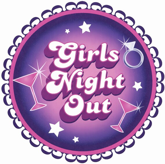 Girl's Night Out Bachelorette Party ~ Edible 2D Fondant Birthday Cake/Cupcake Topper ~ D2286