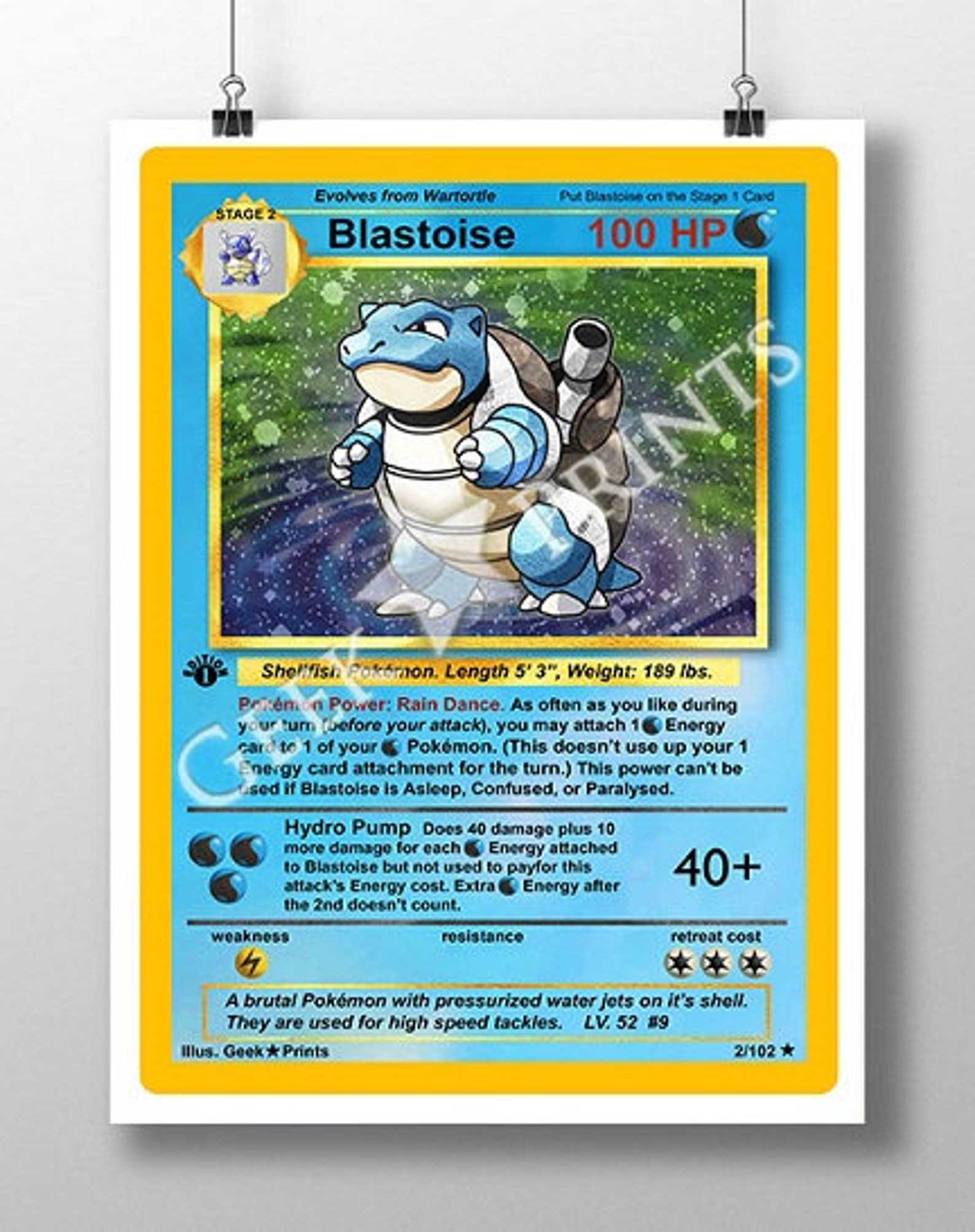 Kanto Starter Final Evolutions Base Set 1 Cards A4 or A5 PRINT Etsy