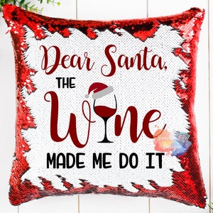 Santa Prefers Wine & Cheese - 18 x 18 inch Pillow – Livet Products