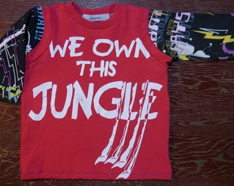 We own this Jungle boy girl baby long sleeve shirt red 6 - 12 months OOAK