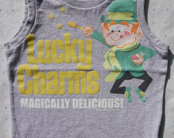 Lucky Charms boy girl baby tshirt grey 2T Remixed/Upcycled