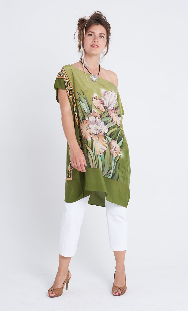 silk kaftan tunic