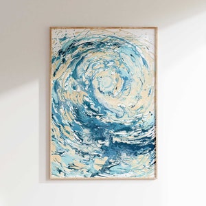 Surf Art, Beach Decor, Wave Painting Print, Abstract Ocean Painting Print, Nautical Decor, Wall Art Surf, Sea Wave Art Print, Wave Wall Art