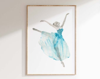 Watercolor Ballerina, Ballet gift, Dance Gifts, Ballerina Wall Art, Gift for Dancer, Dance Poster, Dance Print, Ballerina Print, Ballet Art