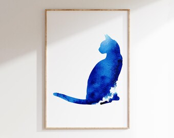 Cat Print Wall Art Print Cat, Cat Lover Gift for Women, Abstract Cat Art, Gifts for Cat People, Cat Lover Gift, Cat Wall Art, Cat Print Art