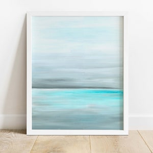 Ocean Print, Abstract Beach Art, Turquoise Water Print, Abstract Seascape Painting, Serene Wall Art, Peaceful Home Decor, Abstract Blue Art