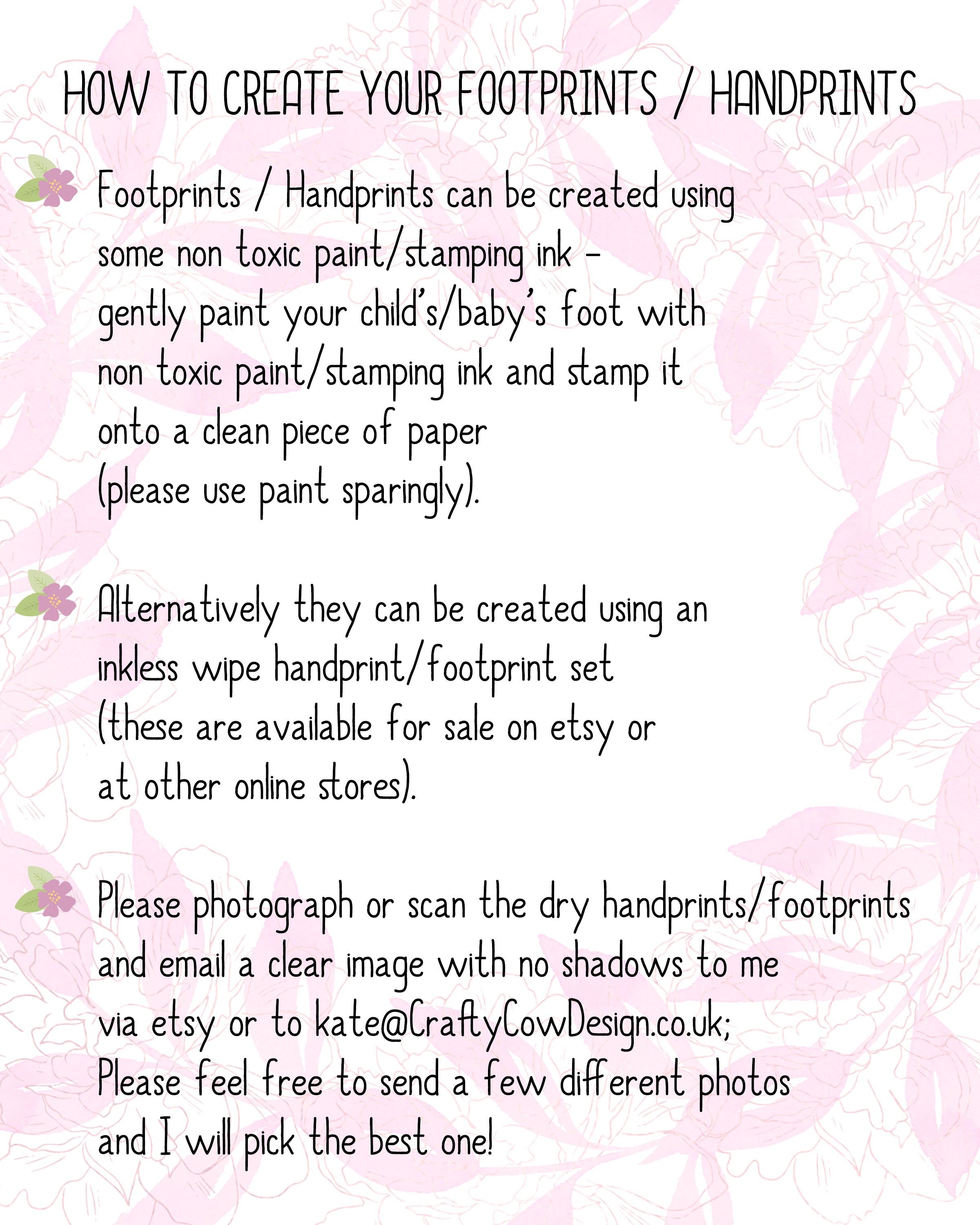 1X Inkless Wipe Baby Hand Foot Print Keepsake Newborn Footprint Handprint Kids 