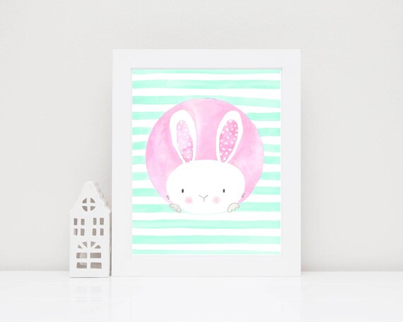 3 Cute Prints Rabbit Some Bunny Loves You Kawaii Nursery Wall Art Decor Pictures