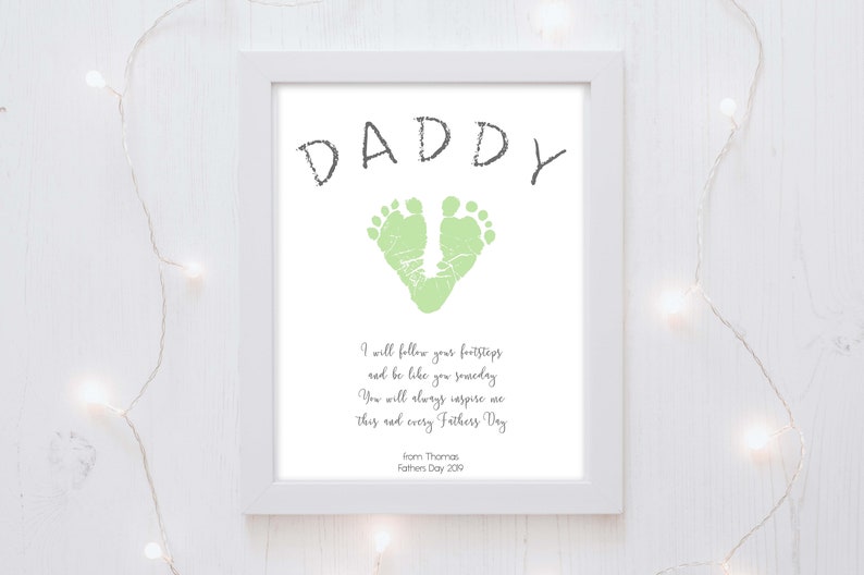 baby footprint gifts for dad